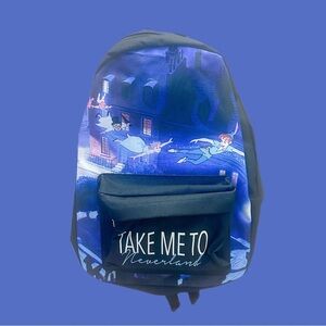 Disney  Loungefly TAKE ME TO NEVERLAND Blue and Black Backpack